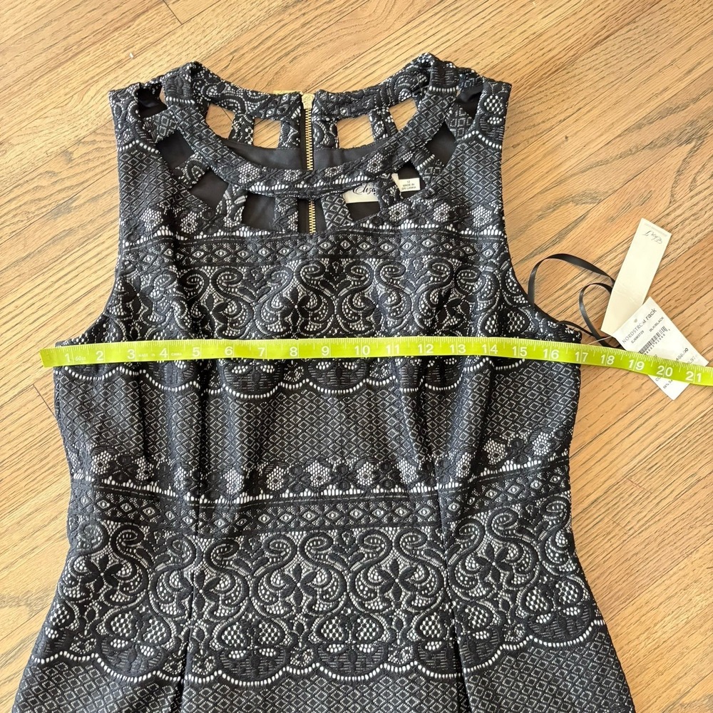 Eliza J Knit Sleeveless Crewneck Black Dress Womens Size 12 NWT - Picture 5 of 9